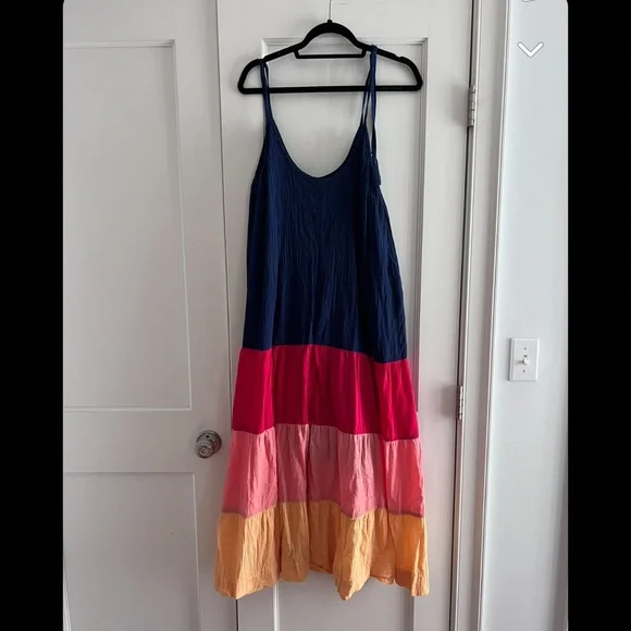 Old Navy | Dresses | Nwot Old Navy Womens Maxi Dress Multi Color Size Small  | Poshmark